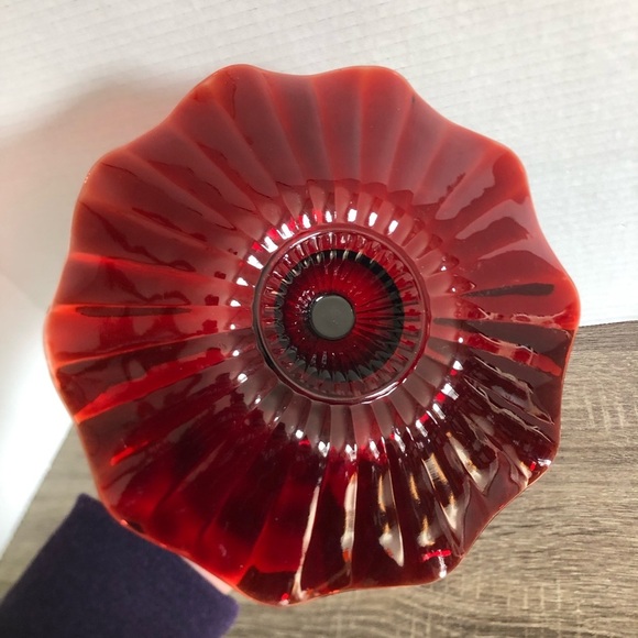 Vtg Anchor Hocking Ruby Handled Dish - Picture 11 of 12